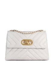 Dune London White Small Regent Quilted Shoulder Bag - Image 3 of 7