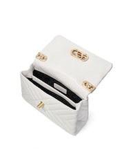 Dune London White Small Regent Quilted Shoulder Bag - Image 7 of 7