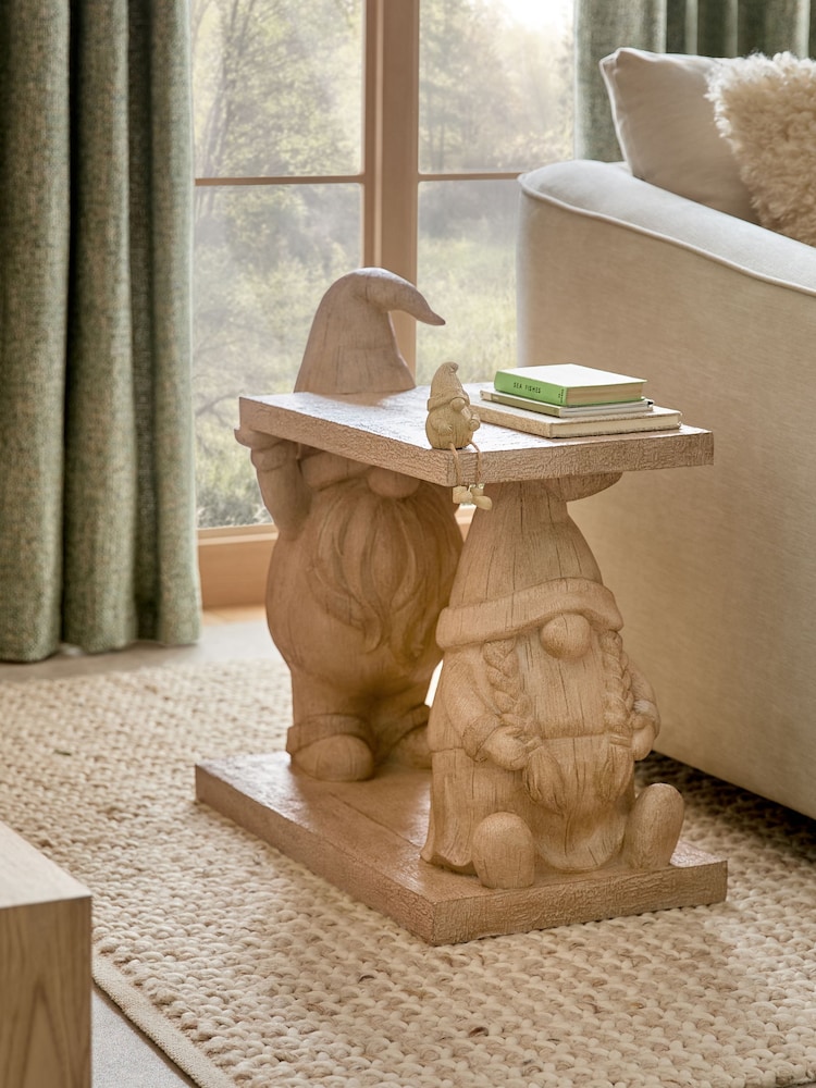 Natural Gonk Christmas Resin Large Side Table - Image 1 of 6