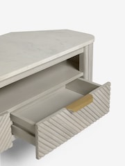Light Grey Valencia Marble Mango Wood TV Unit - Image 6 of 10