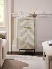 Light Grey Valencia Marble Mango Wood Sideboard - Image 3 of 9