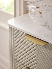 Light Grey Valencia Marble Mango Wood Sideboard - Image 4 of 9