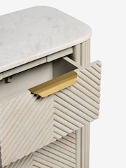 Light Grey Valencia Marble Mango Wood Sideboard - Image 9 of 9
