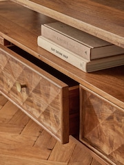 Dark Lloyd Mango Wood Up to 65 inch, Floating Top TV Unit - Image 3 of 8