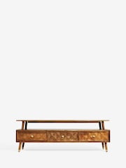 Dark Lloyd Mango Wood Up to 65 inch, Floating Top TV Unit - Image 4 of 8