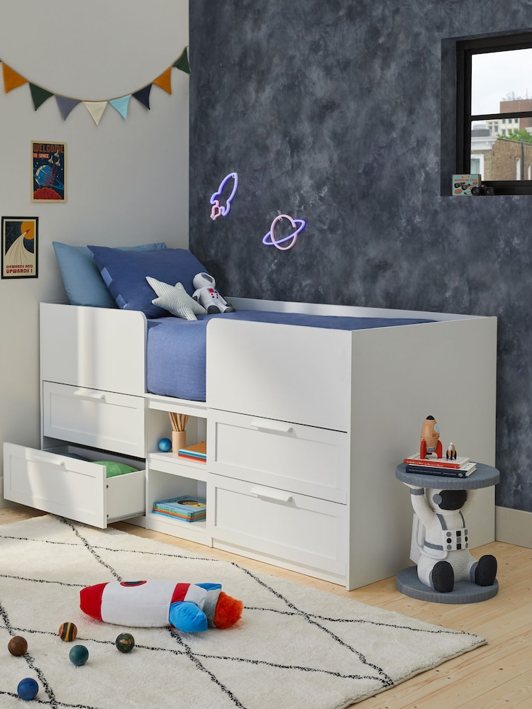 White Kids Flynn Cabin Bed - Image 2 of 9