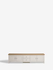 Cream Malvern Oak Effect Up to 90 inch Slim TV Unit - Image 12 of 13