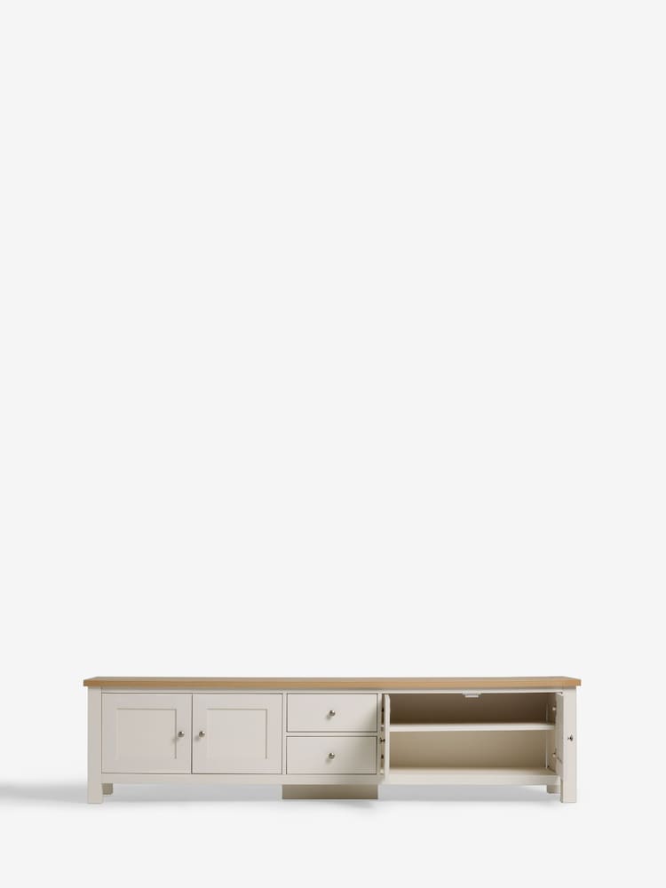 Cream Malvern Oak Effect Up to 90 inch Slim TV Unit - Image 13 of 13