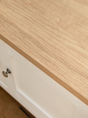 Cream Malvern Oak Effect Up to 90 inch Slim TV Unit - Image 8 of 13