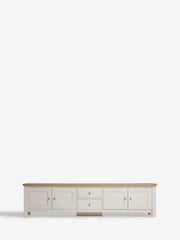 Cream Malvern Oak Effect Up to 90 inch Slim TV Unit - Image 9 of 13