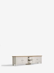 Cream Malvern Oak Effect Up to 90 inch Slim TV Unit - Image 10 of 13