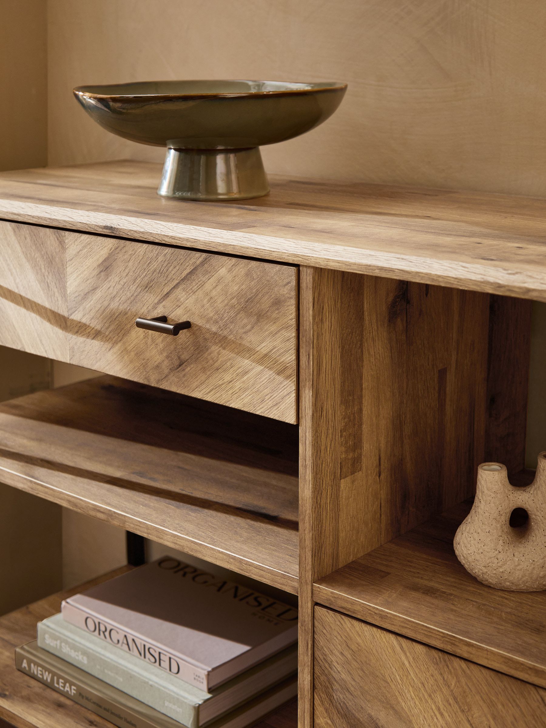 Buy Dark Bronx Chevron Oak Effect Console Table from the Next UK online ...