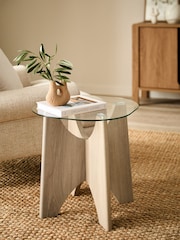 Light Natural Langton Glass Side Table - Image 1 of 7