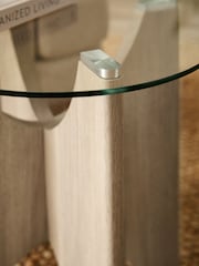 Light Natural Langton Glass Side Table - Image 3 of 7