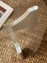 Light Natural Langton Glass Side Table - Image 4 of 7