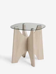 Light Natural Langton Glass Side Table - Image 6 of 7