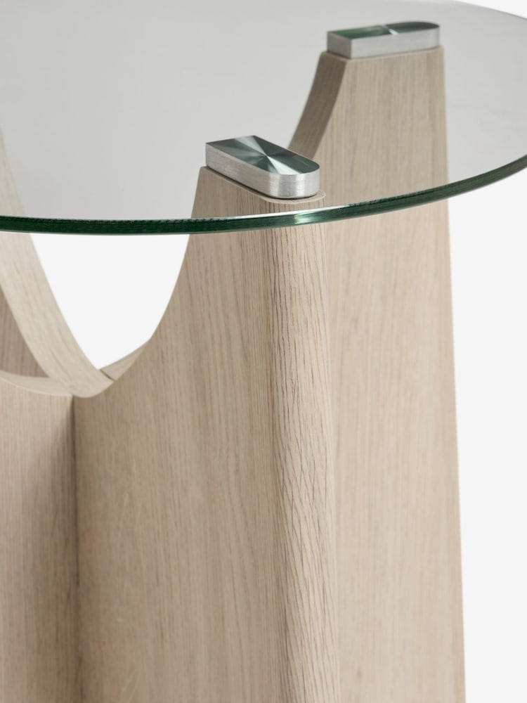 Light Natural Langton Glass Side Table - Image 7 of 7
