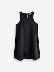 Benetton Mini 100% Linen Black Dress - Image 4 of 4