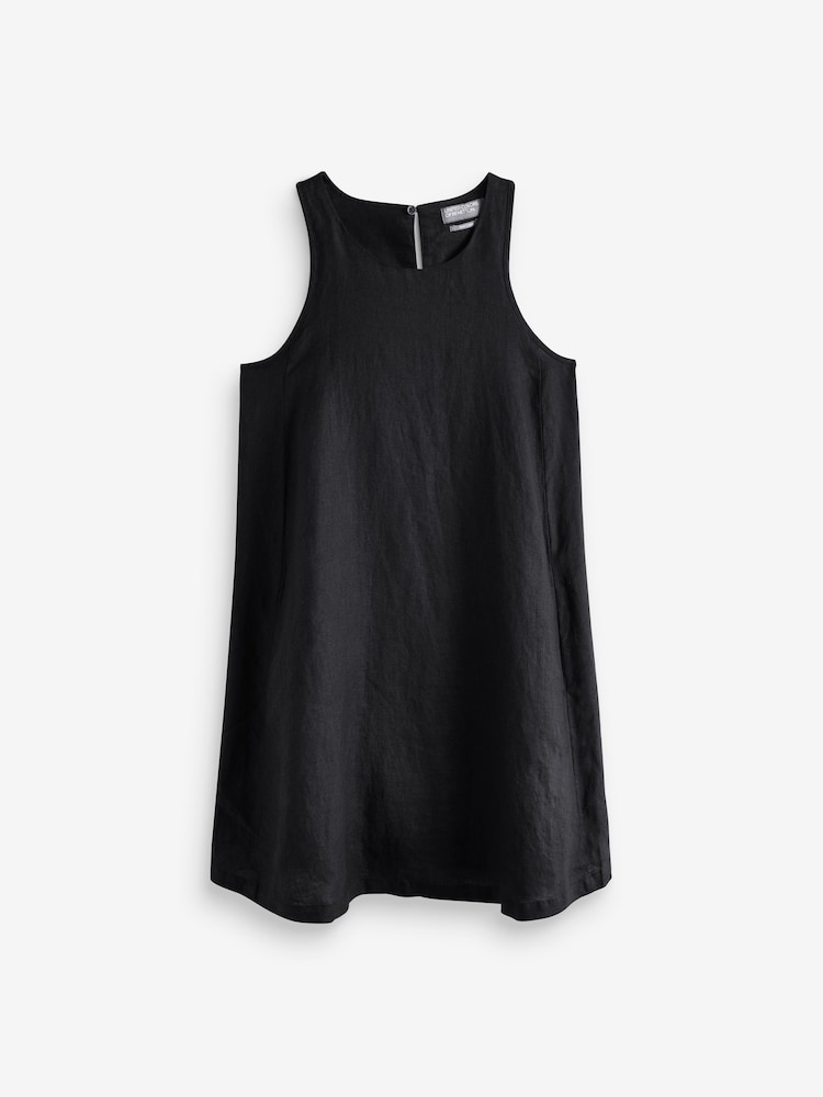 Benetton Mini 100% Linen Black Dress - Image 4 of 4