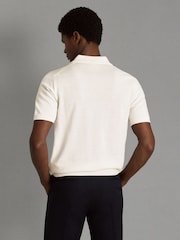 Reiss Snow Duchie Merino Wool Open Collar Polo Shirt - Image 5 of 6