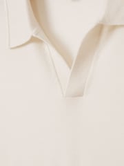 Reiss Snow Duchie Merino Wool Open Collar Polo Shirt - Image 6 of 6