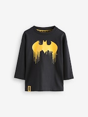 Black 100% Cotton Batman Long Sleeve T-Shirt (3mths-8yrs) - Image 1 of 3