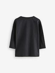 Black 100% Cotton Batman Long Sleeve T-Shirt (3mths-8yrs) - Image 2 of 3