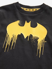 Black 100% Cotton Batman Long Sleeve T-Shirt (3mths-8yrs) - Image 3 of 3