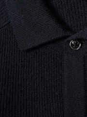 Reiss Navy Kiedler Ribbed Wool Cardigan - Image 6 of 6