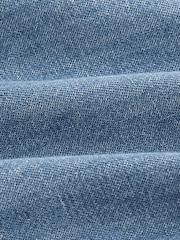 Mittelblau - Capri-Jeans mit weitem Bein und elastischem Bund - Bild 7 von 7