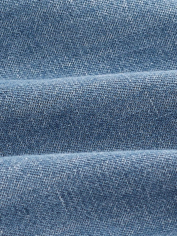 Mittelblau - Capri-Jeans mit weitem Bein und elastischem Bund - Bild 7 von 7 Mittelblau - Capri-Jeans mit weitem Bein und elastischem Bund - Bild 7 von 7