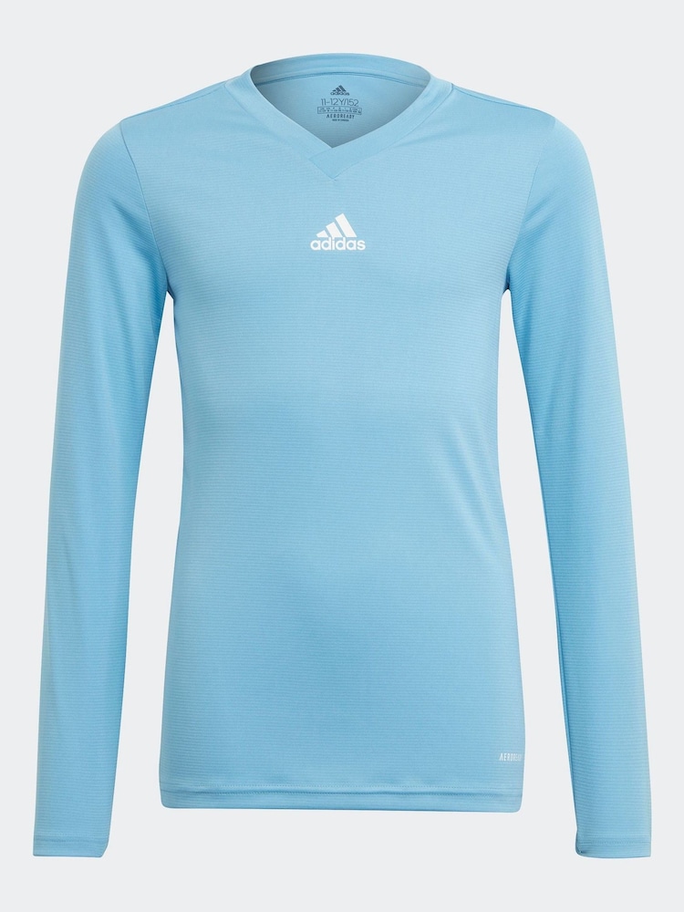 adidas Sky Blue Team Base T-Shirt - Image 1 of 5 adidas Sky Blue Team Base T-Shirt - Image 1 of 5