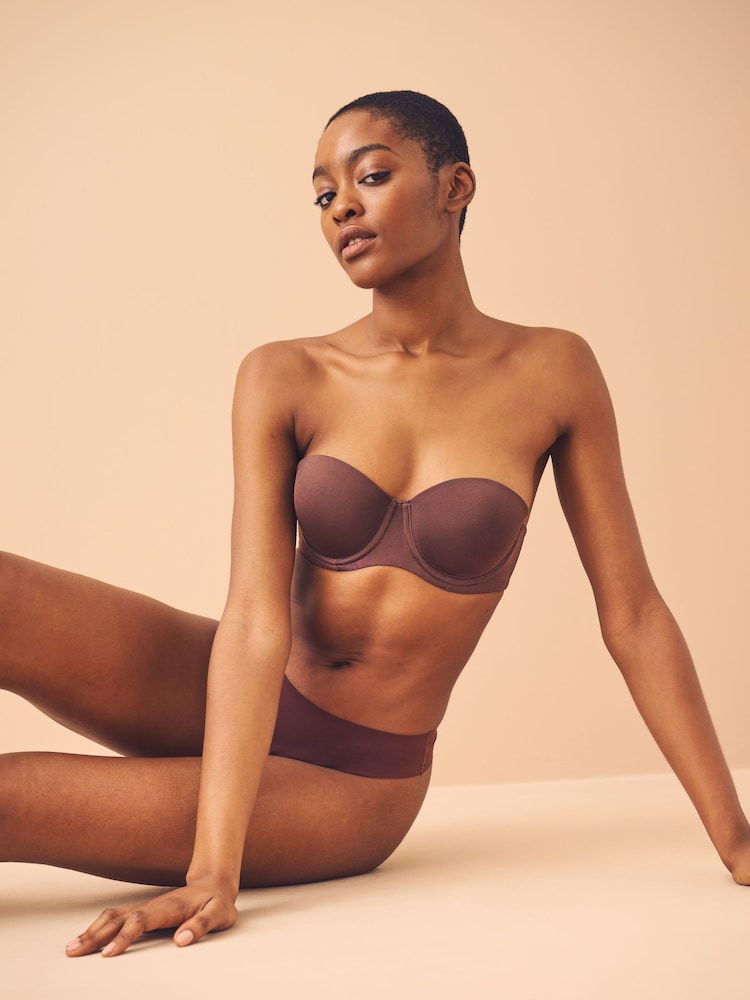 Chocolate Nude Push Up Strapless Multiway Bra A-E - Image 3 of 7
