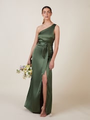 Rewritten Green Porto One Shoulder Bridesmaid Dress - Image 1 of 4