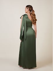 Rewritten Green Porto One Shoulder Bridesmaid Dress - Image 2 of 4