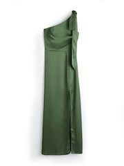 Rewritten Green Porto One Shoulder Bridesmaid Dress - Image 4 of 4