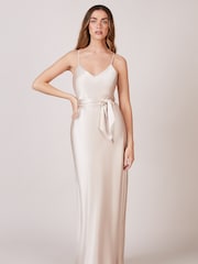 Rewritten Brooklyn Bridesmaid Dress With Waist Tie - Image 1 of 6