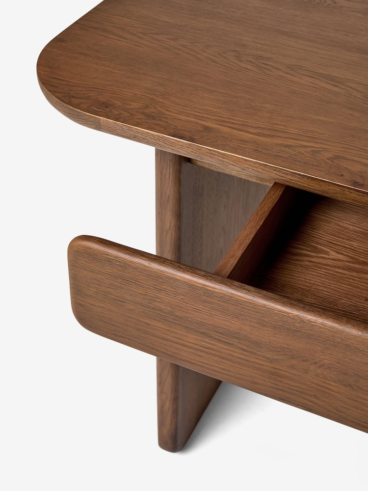 MADE.COM Dark Stain Oak Nyla Desk - Image 4 of 4