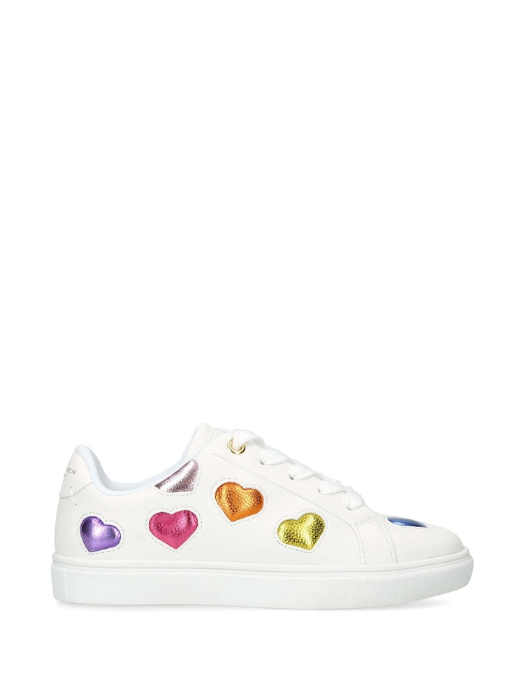 Kurt Geiger London Mini White Lane Love Trainers - Image 1 of 4