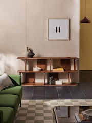 MADE.COM Dark Stain Oak Nyla Low Shelving Unit - Image 1 of 6