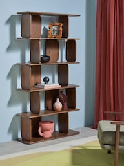 MADE.COM Dark Stain Oak Nyla Tall Shelving Unit - Image 1 of 6