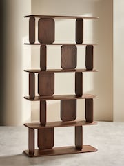 MADE.COM Dark Stain Oak Nyla Tall Shelving Unit - Image 2 of 6