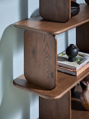 MADE.COM Dark Stain Oak Nyla Tall Shelving Unit - Image 3 of 6