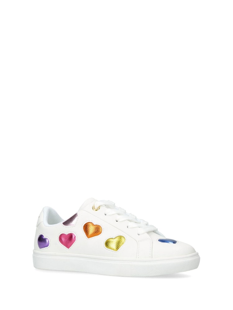 Kurt Geiger London White Mini Lane Love Trainers - Image 2 of 4