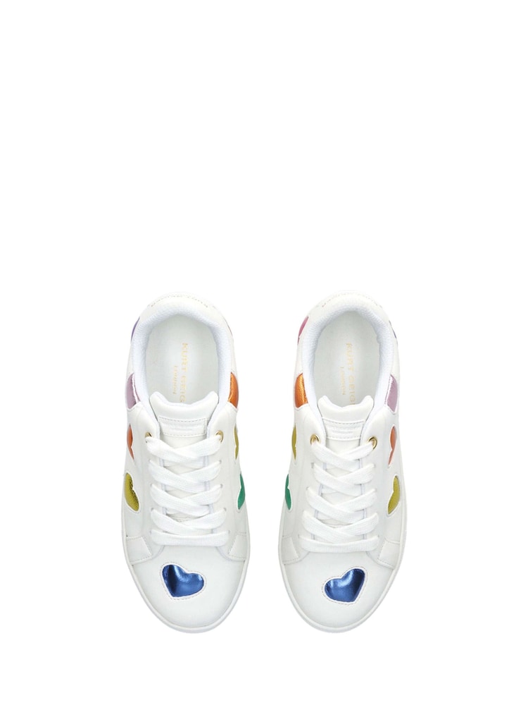 Kurt Geiger London White Mini Lane Love Trainers - Image 4 of 4