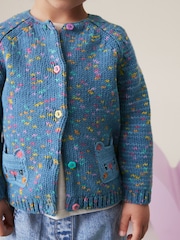 Navy Cat Cardigan (3mths-7yrs) - Image 3 of 7