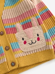 Mavrica - 100% Cotton črtast; progast Bunny pletena jopa (3mths-7yrs) - Slika 6 iz 6