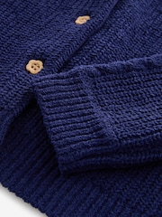 Navy Blue Collar 100% Cotton Cardigan (3mths-7yrs) - Image 3 of 3