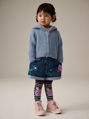modra - s kapuco pletena jopa (3mths-7yrs) - Slika 2 iz 4