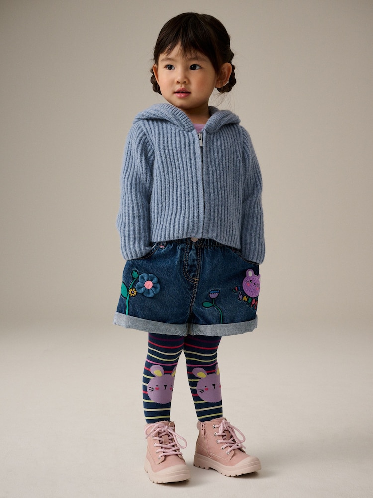 modra - s kapuco pletena jopa (3mths-7yrs) - Slika 2 iz 4